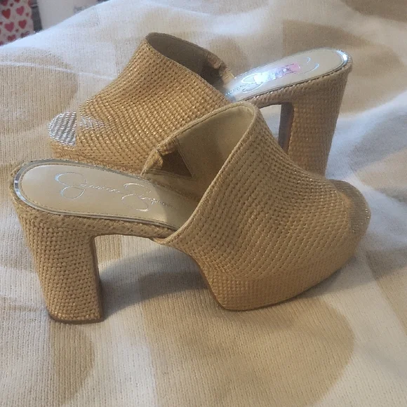 NEW Jessica Simpson Woven Platform High Heel Summer Mule Sandals 🤎 - Picture 2 of 7